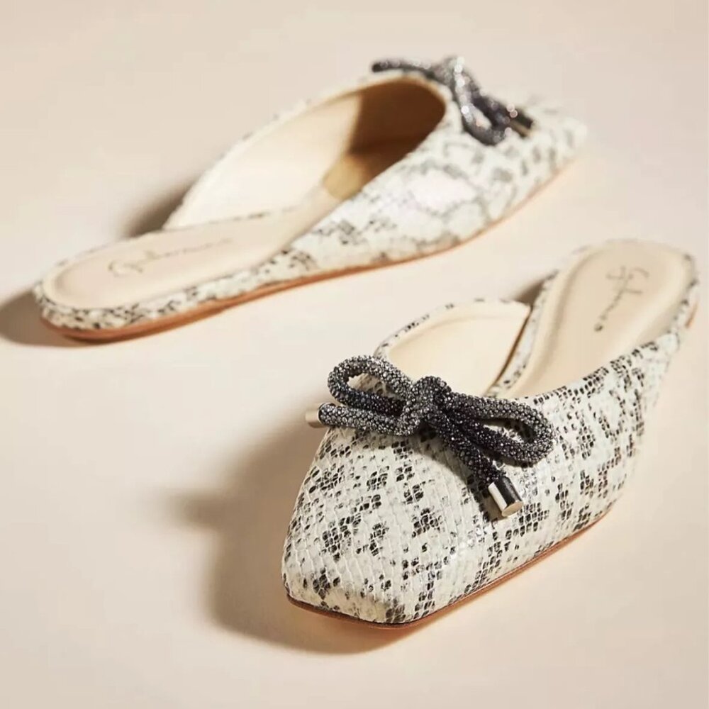 Guilhermina Snakeskin Ballet Mules Size 5
